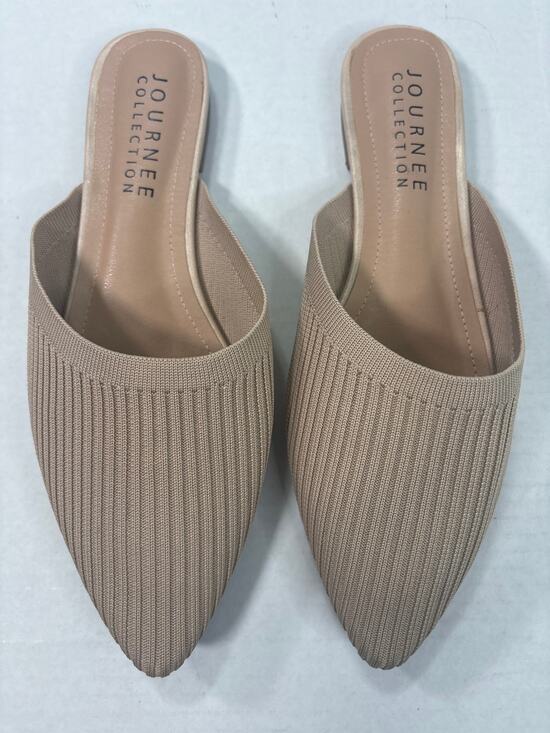 Journee Collection Shoes - Journee Collection Cloth Upper Cushioned Comfort Slides, Size 9